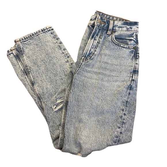 American Eagle Mom Straight Jeans Size 00 - Picture 2 of 9